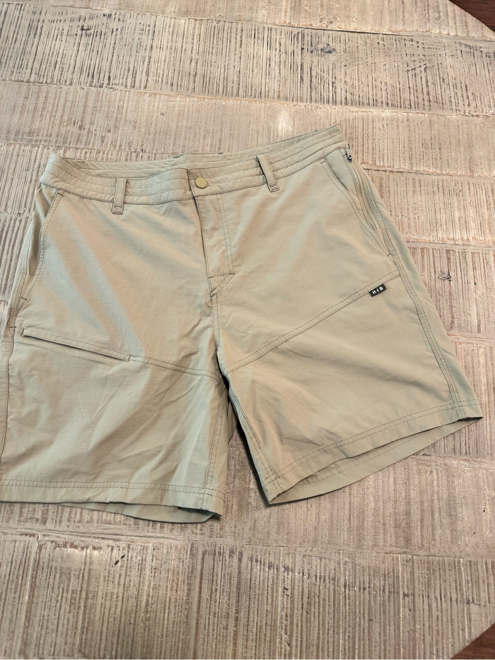 Howler Brothers Sage Green Hybrid Shorts